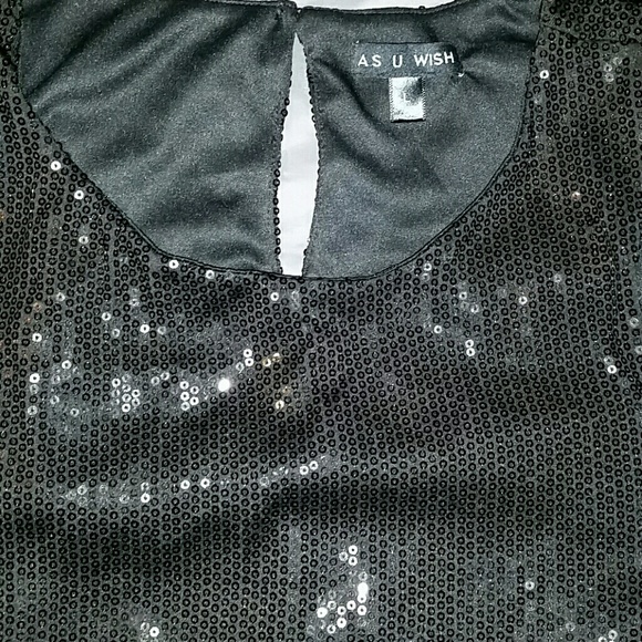 🎉Black Sequin Dress | Sz M/L - Picture 3 of 4